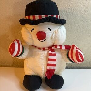 Chosun Vintage Nylon Frosty Snowman Holiday Christmas Parachute Plush 13"
